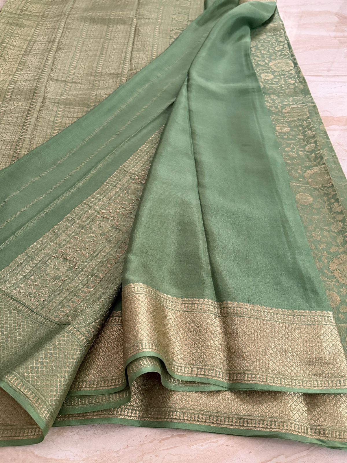 Pure Mysore Brocade Crepe Silk Saree