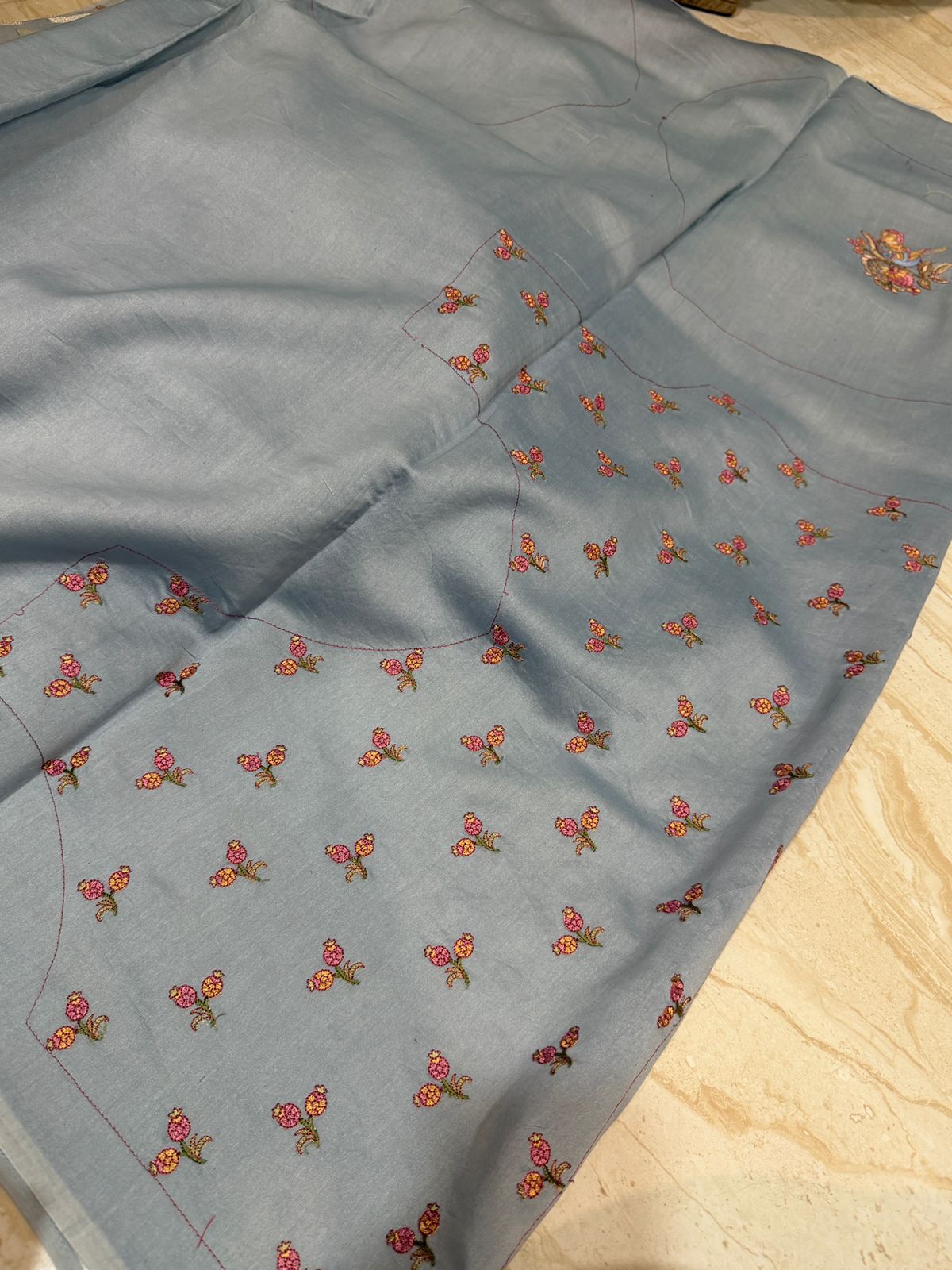 Banarasi Soft Tissue Silk Saree with Embroidery Border