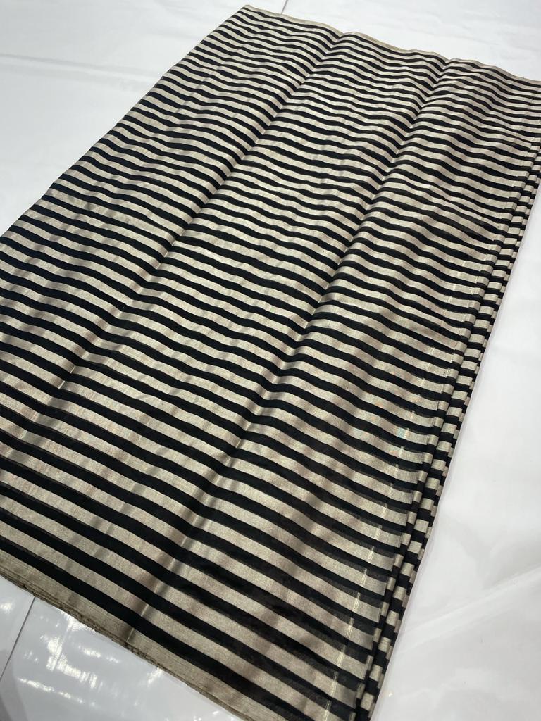 Pure Handloom Chanderi Pattu Soft Silk Saree