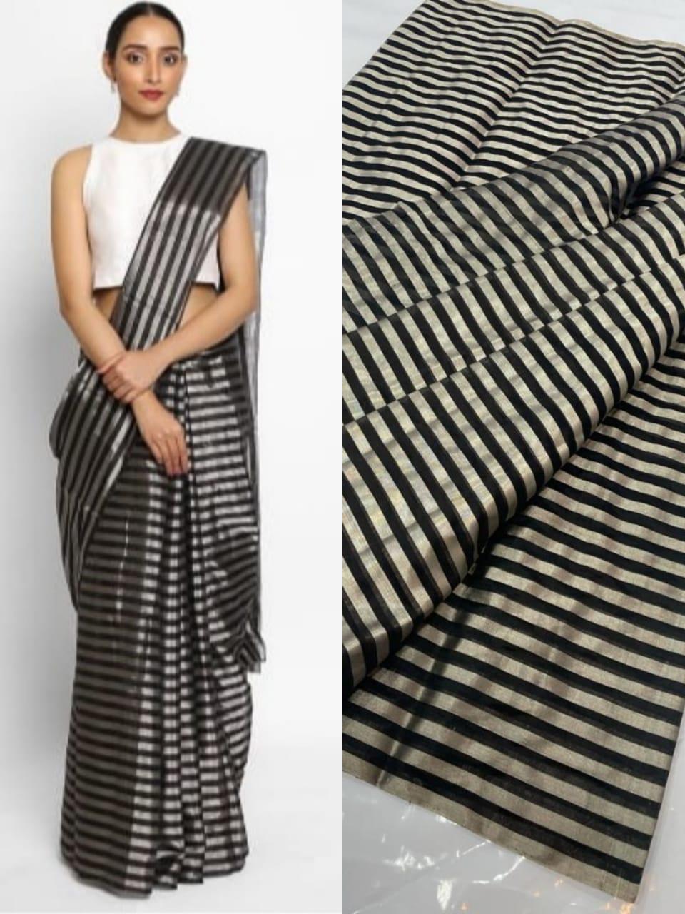 Pure Handloom Chanderi Pattu Soft Silk Saree
