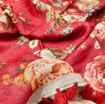 Pure Linen by Linen Digital Print Saree