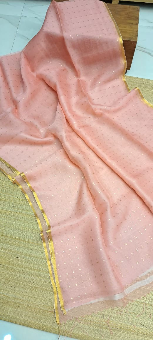 Elegant Pure Handloom Resham Silk Saree With All-Over Sequins Work