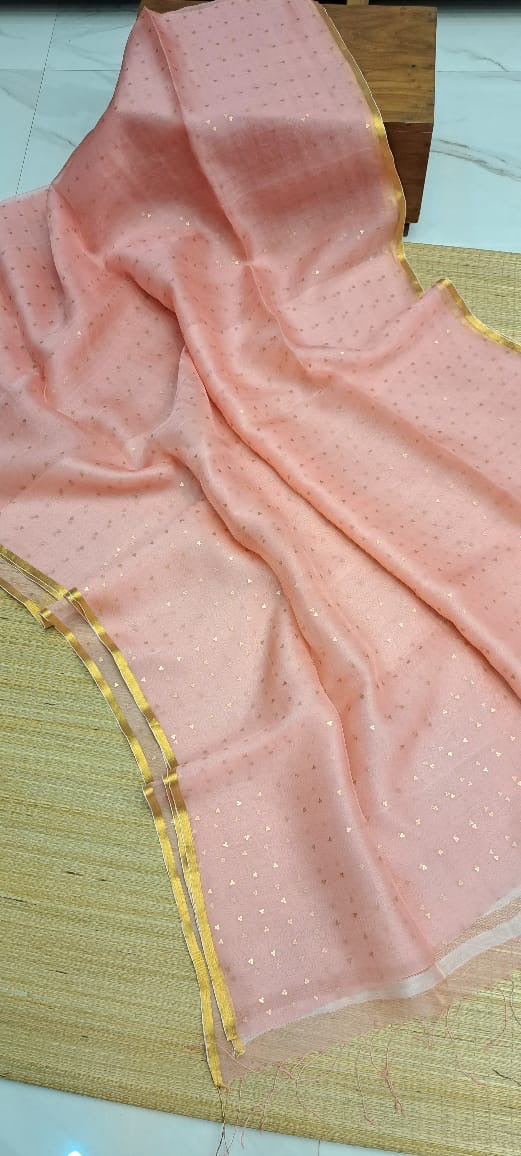 Elegant Pure Handloom Resham Silk Saree With All-Over Sequins Work