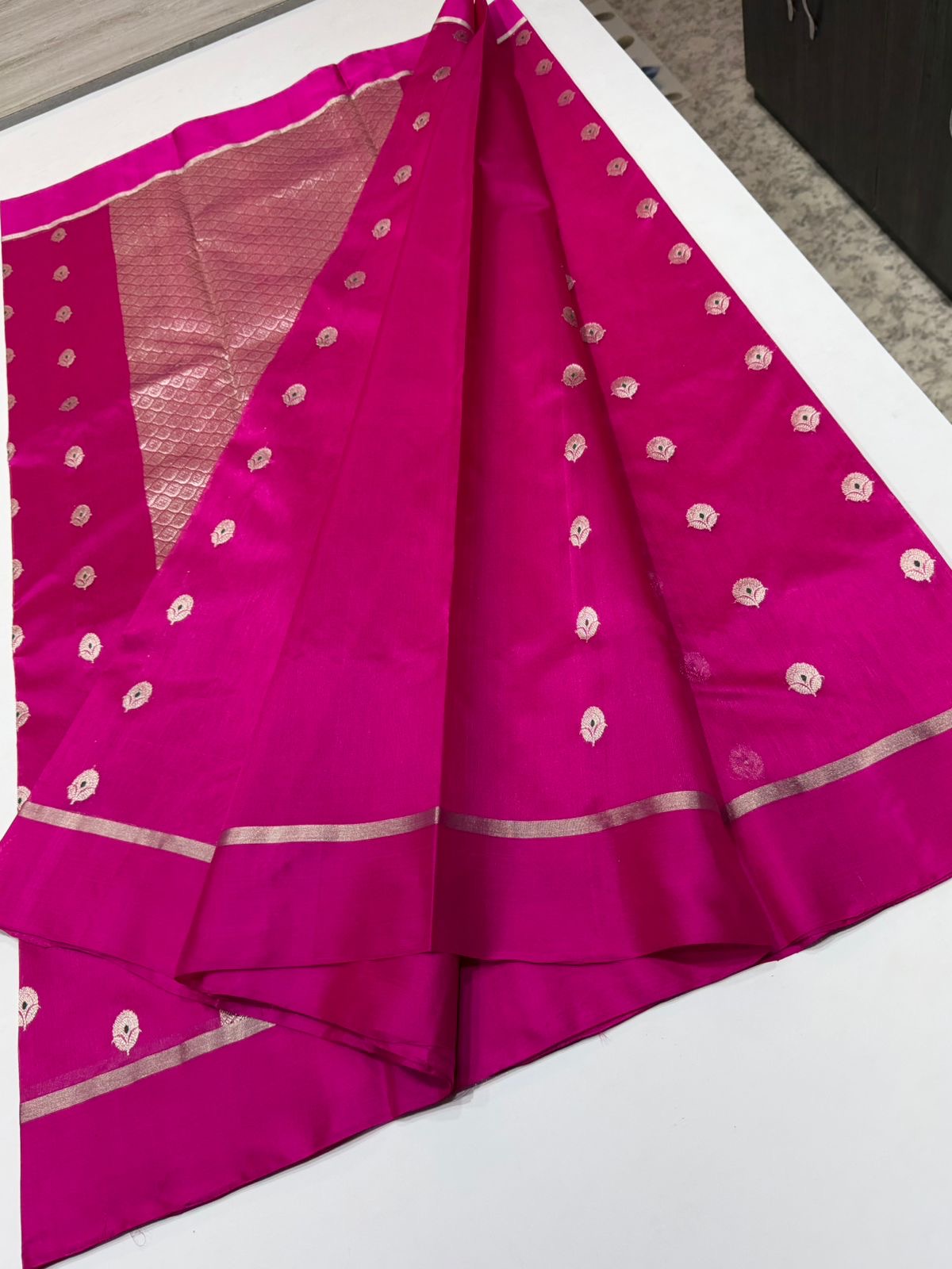 Pure Handloom Chanderi Pattu Soft Silk Saree