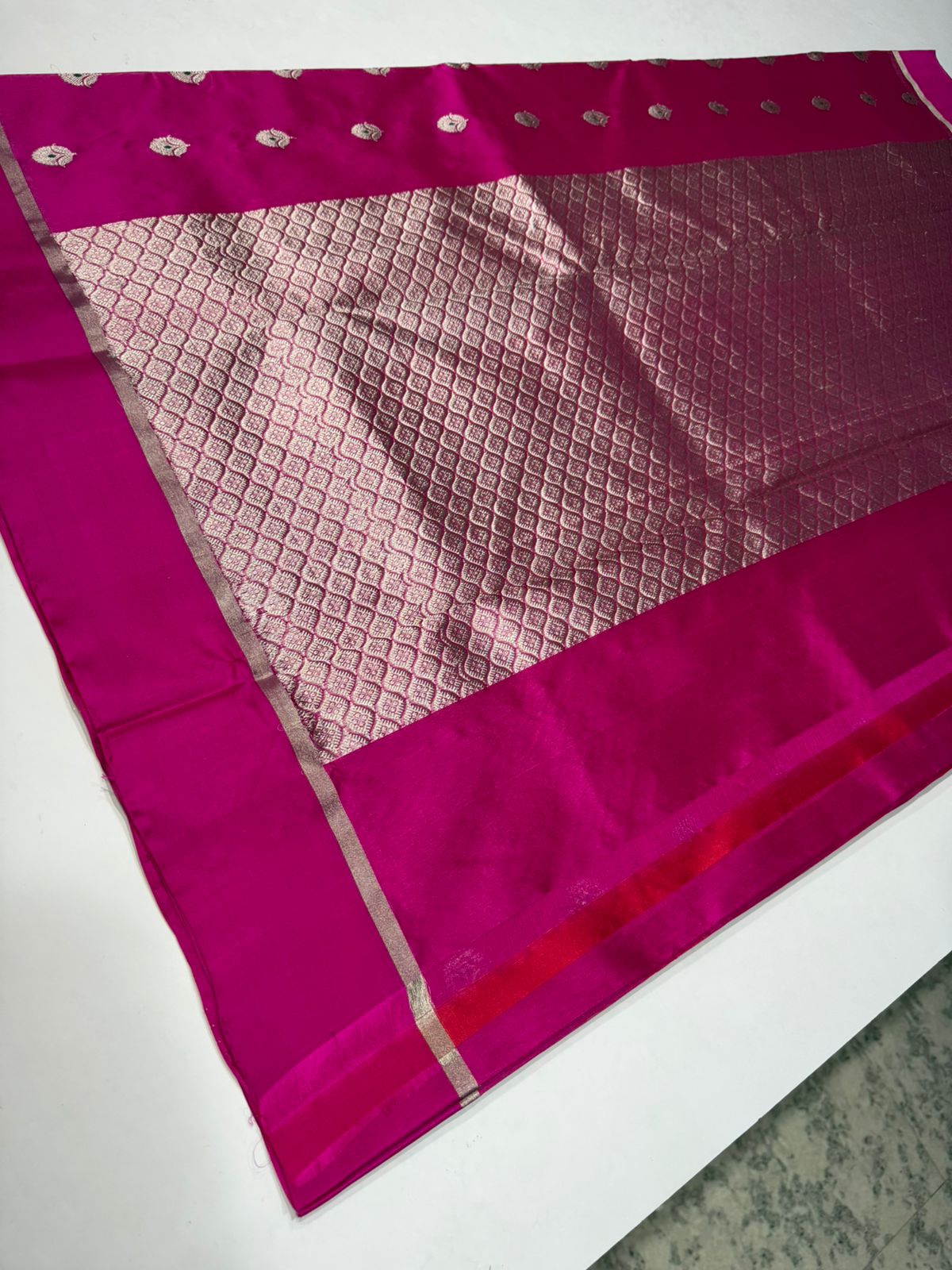 Pure Handloom Chanderi Pattu Soft Silk Saree
