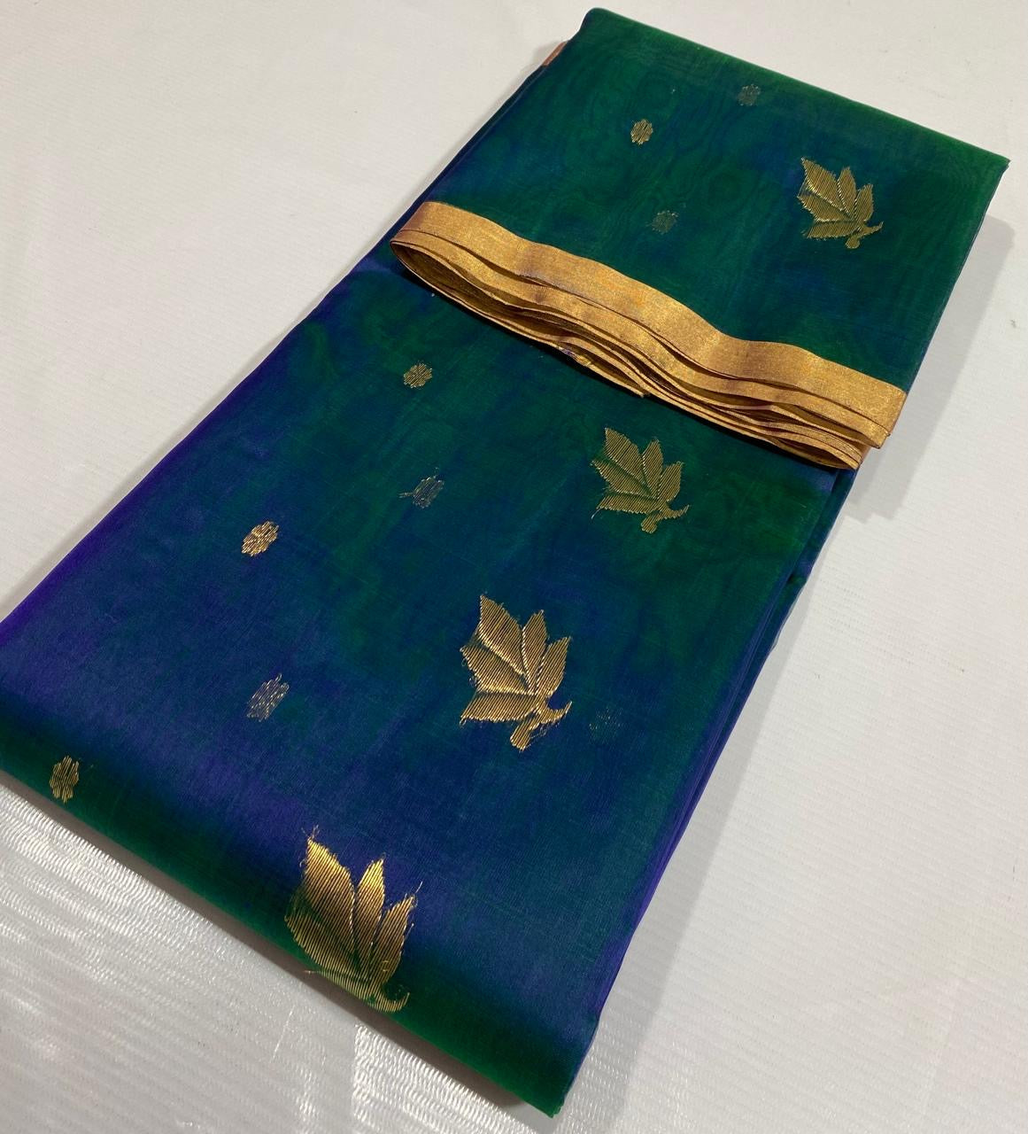 Pure Handwoven Kataan Silk Chanderi Saree