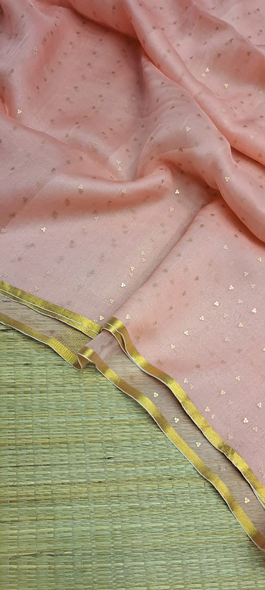 Elegant Pure Handloom Resham Silk Saree With All-Over Sequins Work
