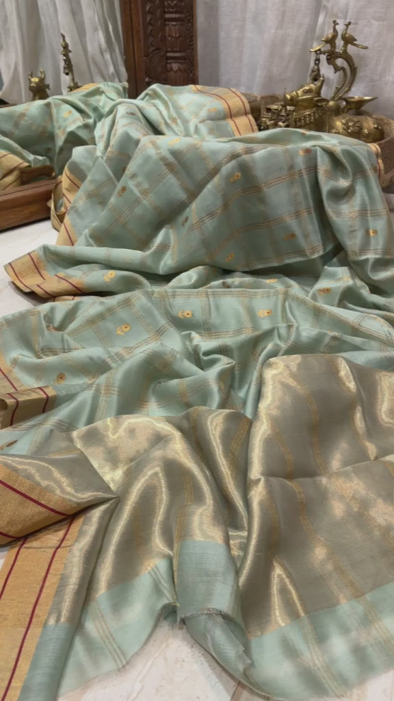 Chanderi Handwooven Silk Cotton Blend Saree